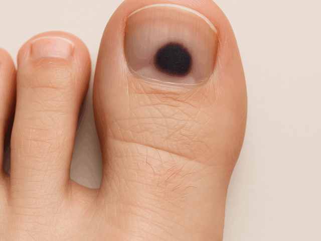 Schwarzer Fleck unter dem Zehennagel – gefährlich oder harmlos?