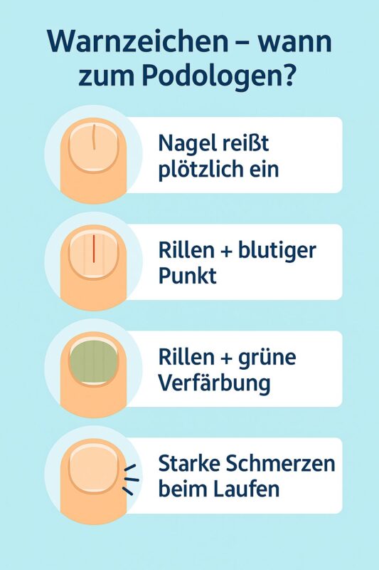 warnzeichen wann zum podologen