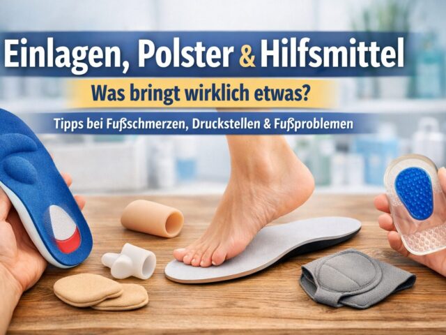 Einlagen, Polster & Hilfsmittel – was bringt wirklich etwas? Der Praxis-Guide für Schmerzen, Druckstellen & Fußprobleme