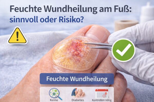 Feuchte Wundheilung am Fuß