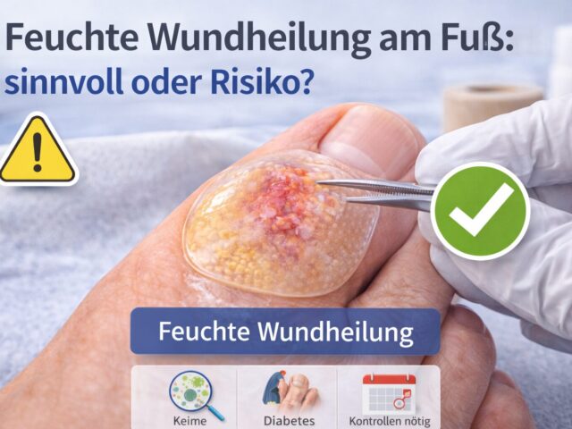 Feuchte Wundheilung am Fuß – sinnvoll oder Risiko?