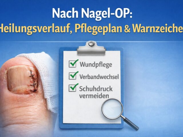 Nach Nagel-OP: Heilungsverlauf, Pflegeplan & Warnzeichen