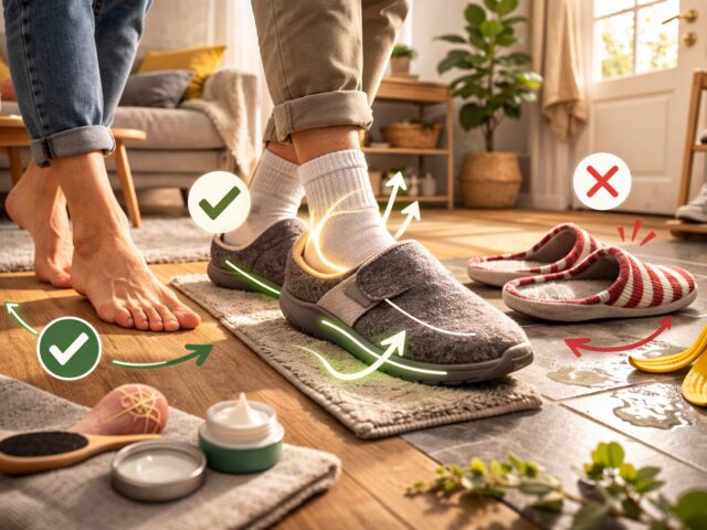 Hausschuhe, Socken oder barfuß? Was Füßen zu Hause wirklich hilft