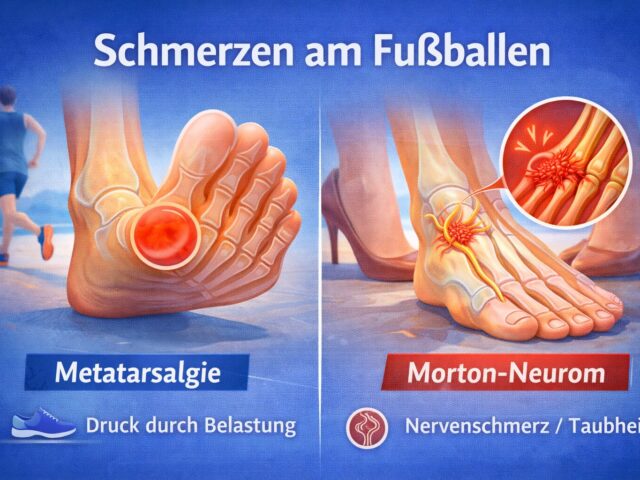 Schmerzen am Fußballen: Metatarsalgie oder Morton-Neurom?