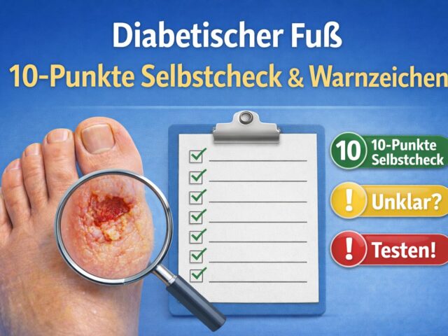 Diabetischer Fuß: 10-Punkte Selbstcheck + Präventionsplan