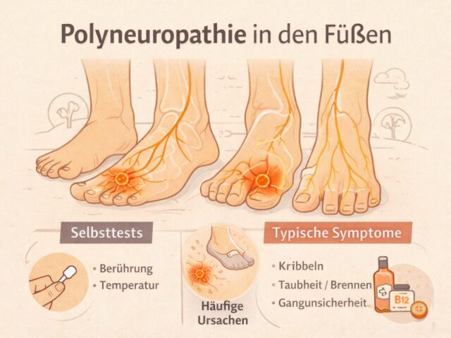 Polyneuropathie in den Füßen: Erste Anzeichen, Selbsttests & was wirklich hilft