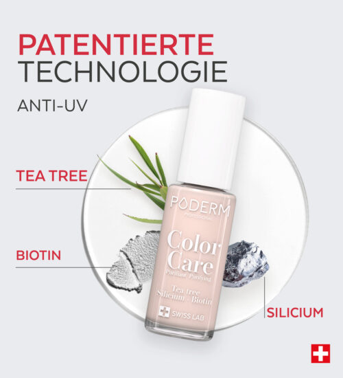 PODERM - NAGELLACK COLOR CARE TEEBAUM – ZARTROSA – Bild 4