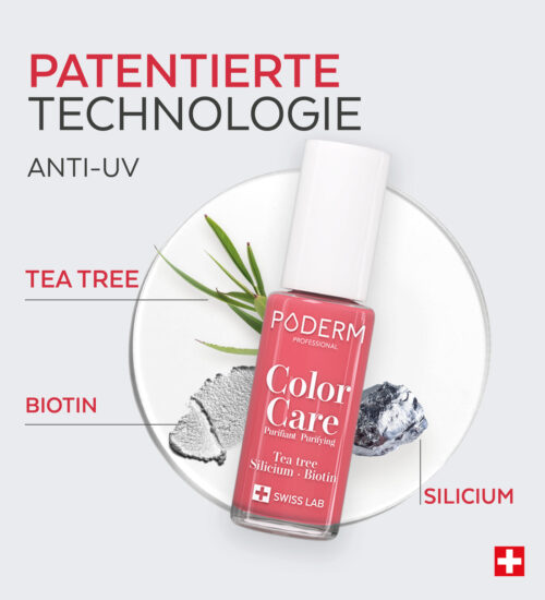 PODERM - NAGELLACK COLOR CARE TEEBAUM – KORALLENROSA – Bild 4