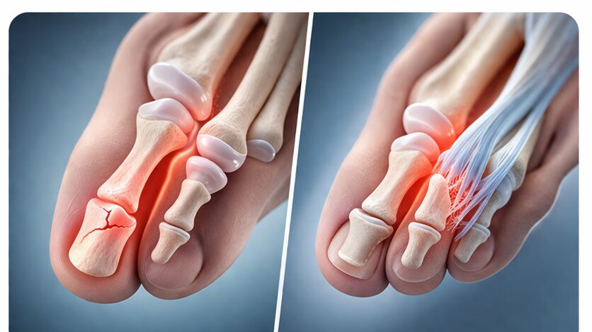 Anatomie – Vergleich (Bruch vs. Verstauchung)