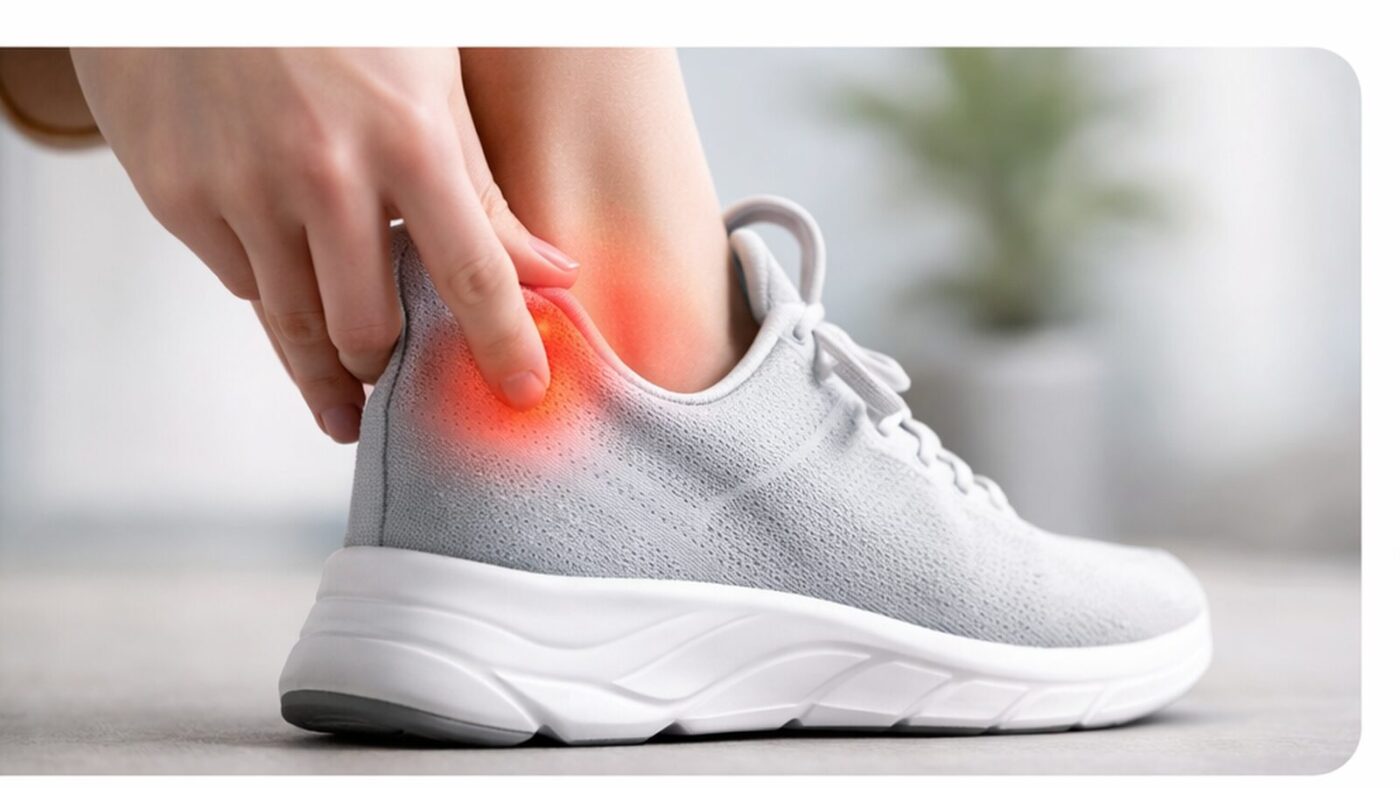 Haglundferse: typische Druckzone