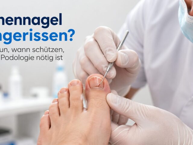 Zehennagel eingerissen oder gesplittert: Was du jetzt tun musst (und wann Podologie nötig ist)