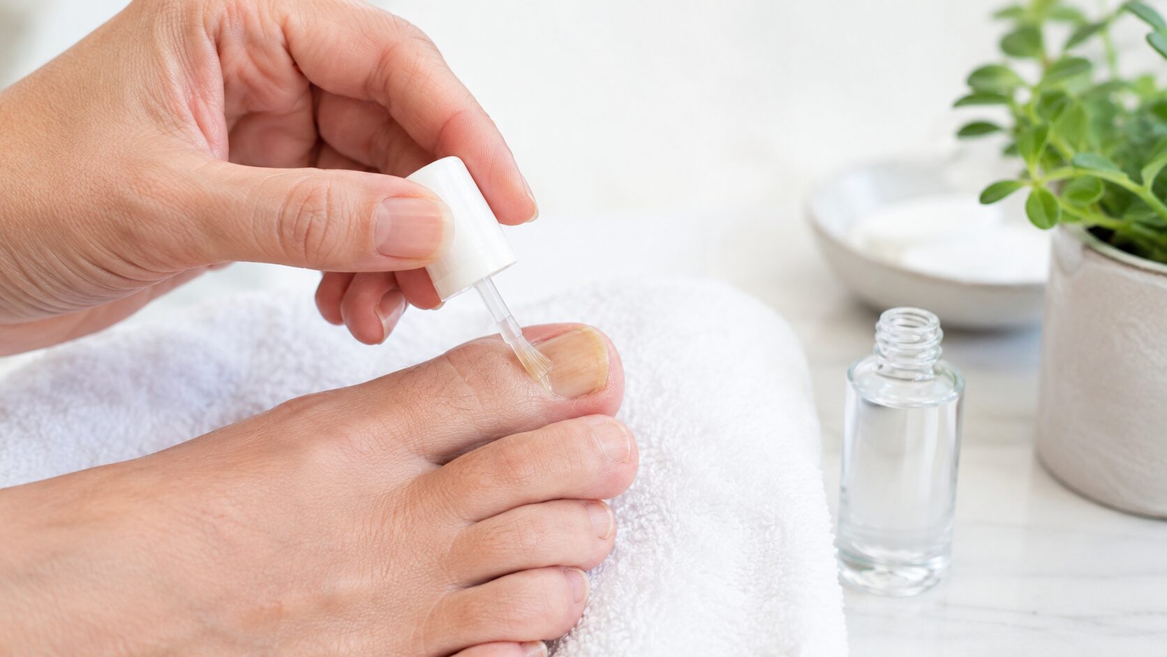Hygiene- und Pflegeutensilien neben Schuhen, Handtüchern und Socken