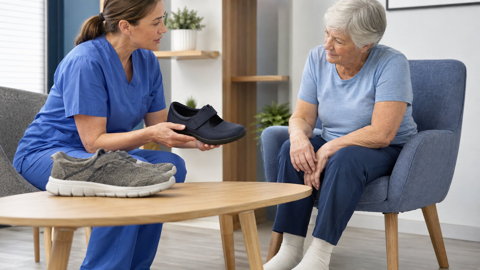 Beratung zu druckarmen stabilen Schuhen bei Arthrose