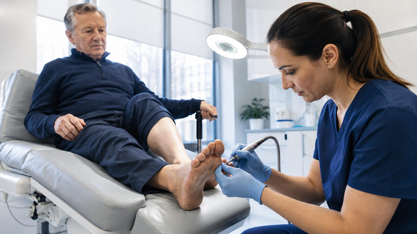 Podologische Nagelpflege nach Schlaganfall