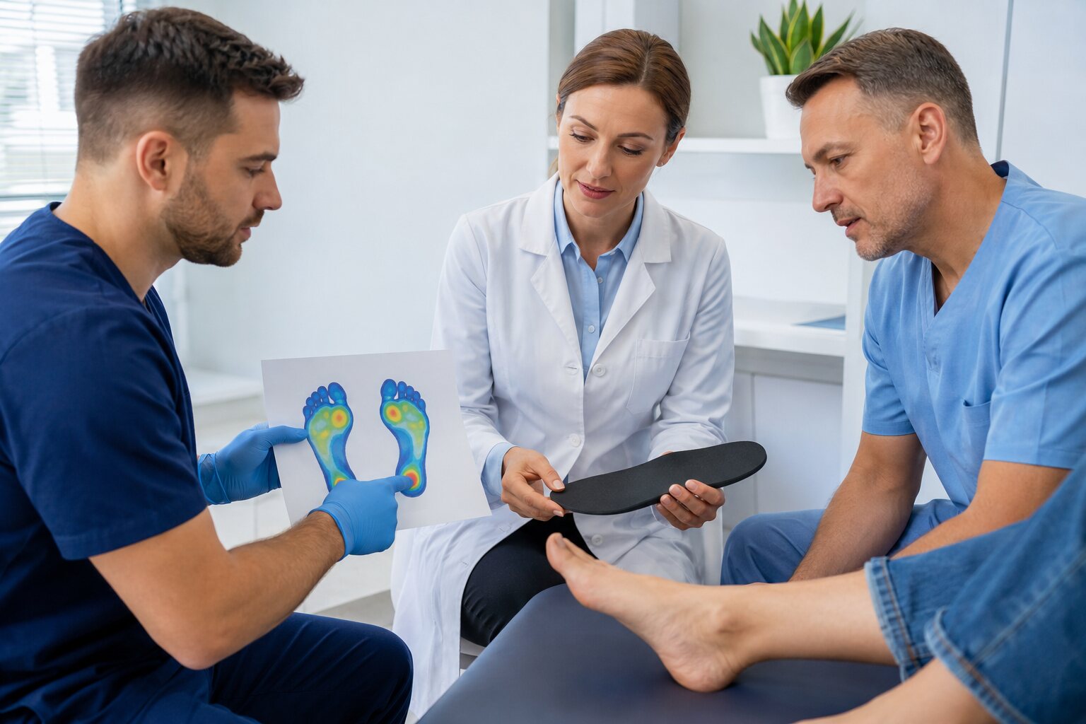 Podologie im Austausch mit Arzt und Orthopädietechnik zur Fußversorgung