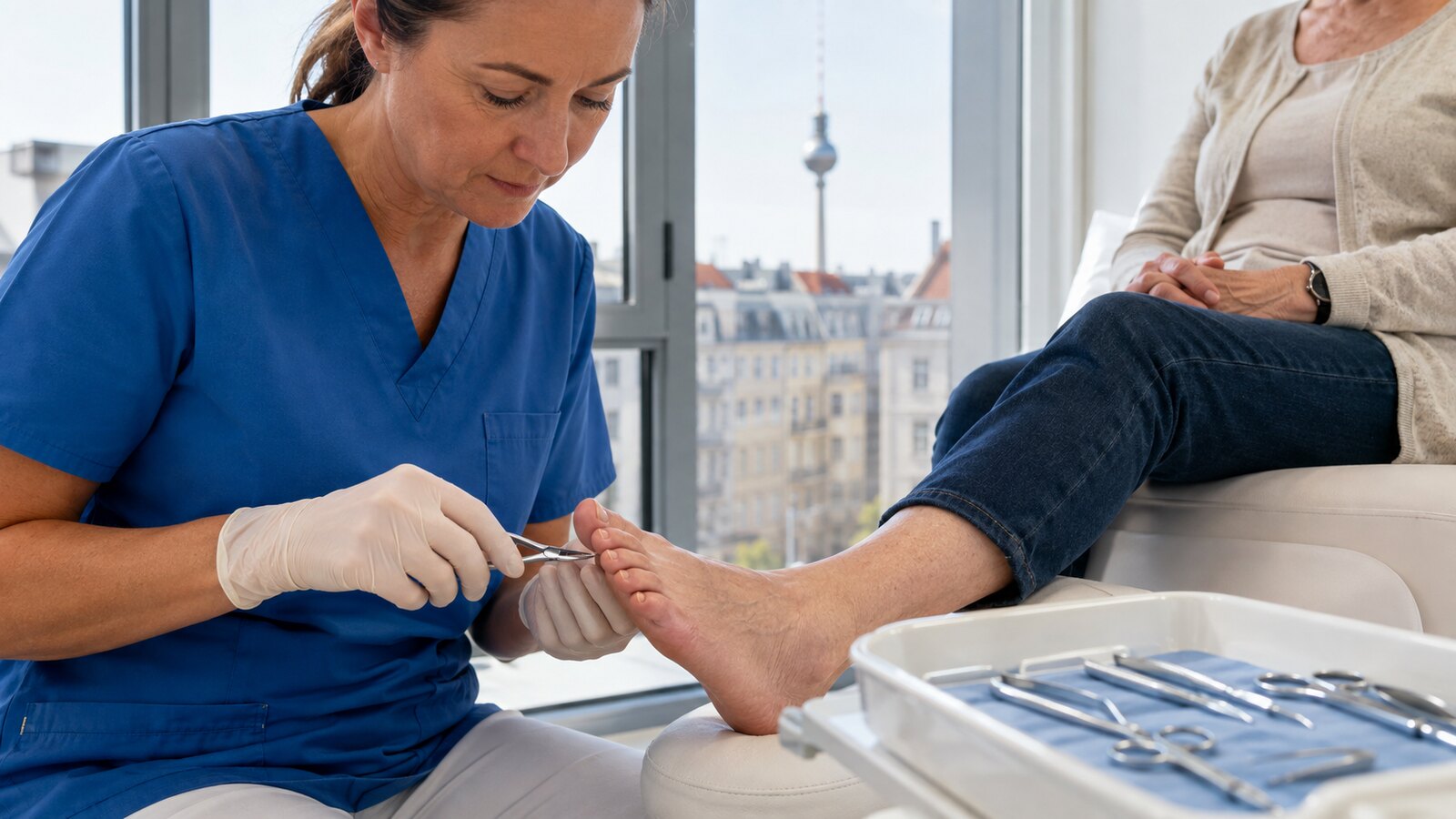 Sichere podologische Nagelpflege bei Parkinson