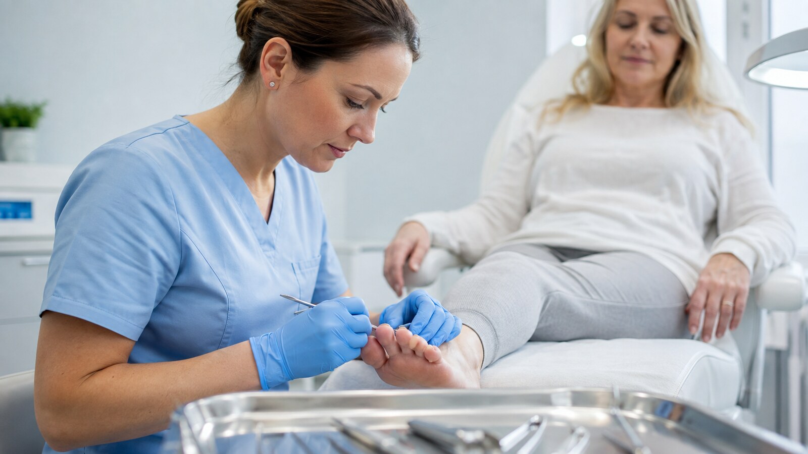 Podologische Behandlung für eine Patientin aus Berlin-Wilmersdorf
